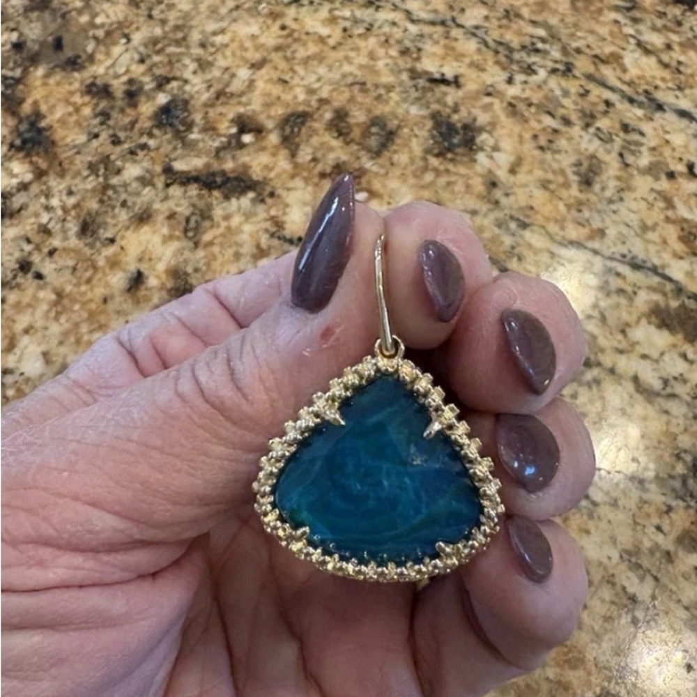 Kendra Scott drop turquoise earrings - Picture 4 of 4
